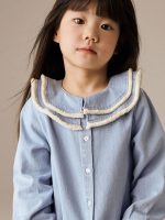 24L1-006 H&M Collared Denim Blouse - 4-6 tuổi