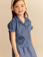 24L1-002 H&M Pocket-detail Blouse - 4-6 tuổi