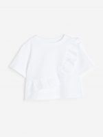 24L1-001 H&M Ruffle-trimmed T-shirt - 2-4 tuổi