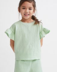 22M1-029 H&M Crinkled Set - Đồ bộ cho bé gái