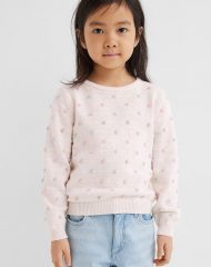 22Y2-016 H&M Textured-knit Sweater - Áo khoác - Áo lạnh - Áo len bé gái