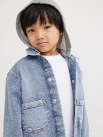 22Y2-121 H&M Comfort Stretch Hooded Denim Jacket - 4-6 tuổi