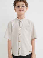 22Y3-015 H&M Short-sleeved Henley Shirt - 6-8 tuổi