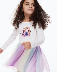 23N1-053 H&M Tulle-skirt Jersey Dress - Váy, đầm bé gái