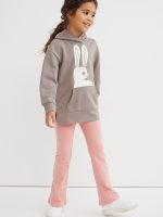 23N1-044 H&M 2-piece Hoodie and Leggings Set - Đồ bộ cho bé gái