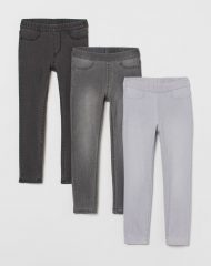 21D3-034 H&M 3-pack Denim Leggings - 4-6 tuổi