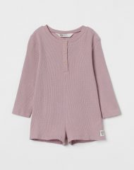21D1-071 H&M Waffled Cotton Romper - 4-6 tuổi