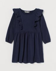 20D3-098 H&M Flounce-trimmed jersey dress - 6-8 tuổi